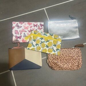 Ipsy bag lot of five different purse clutches